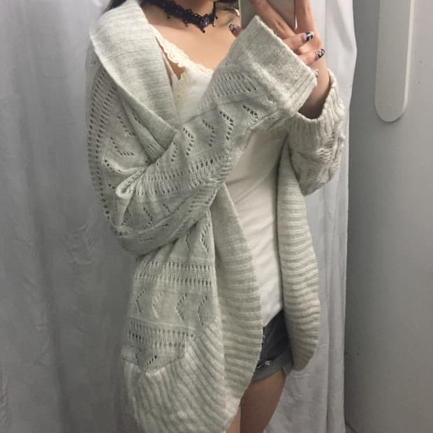 Sorridere 모리걸 하구미 여리핏 니트 가디건