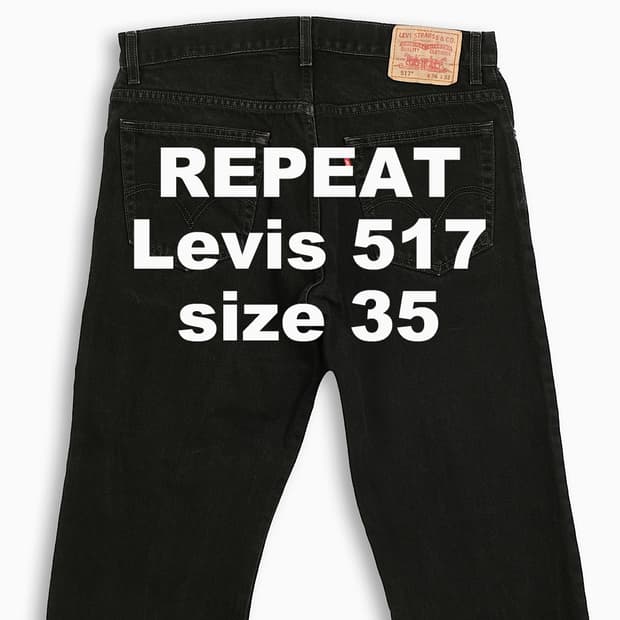 빈티지 리바이스 517 흑청 35 인치 LV51736168