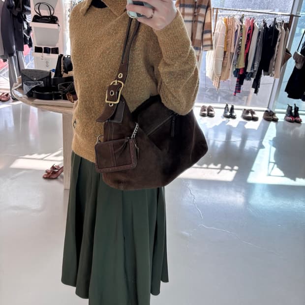 Vintage Old Coach Suede Bag
