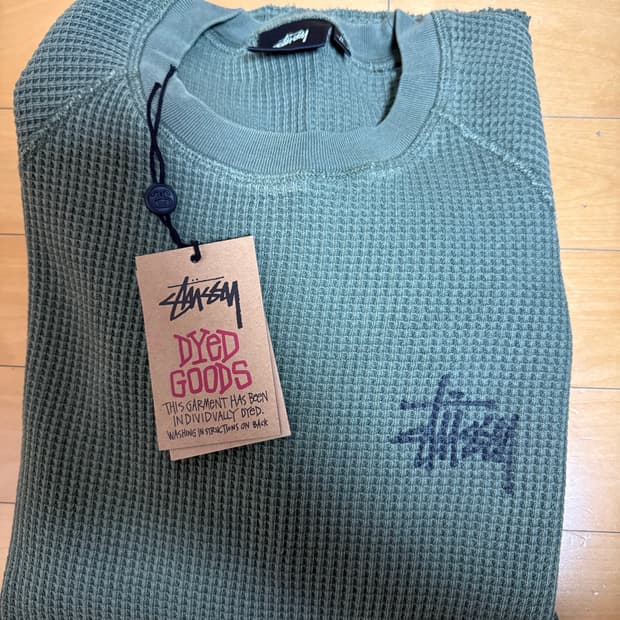 스투시 래글런 써멀 롱슬리브 크루 파인