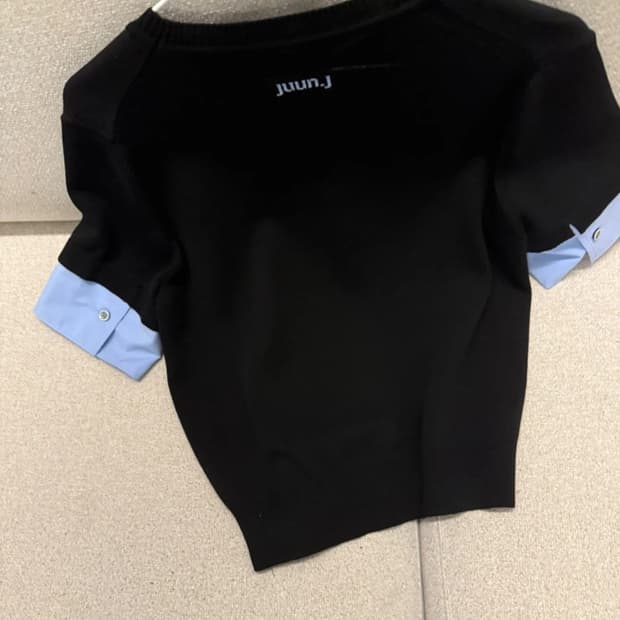 준지 셔츠 패치 반팔 풀오버