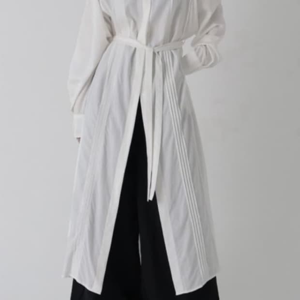 트리밍버드 플리츠스트랩 롱원피스 화이트