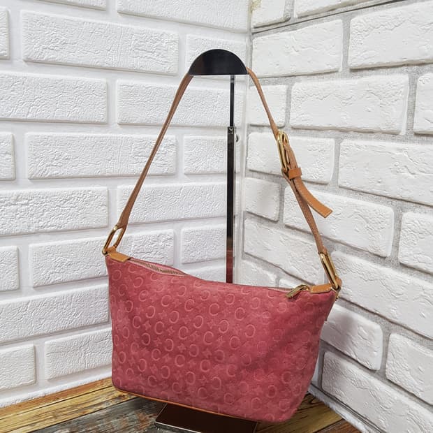 [정품] 셀린느 핑크 스웨이드 숄더백