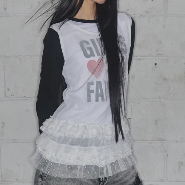 팬시클럽 도트 레이어드 원피스