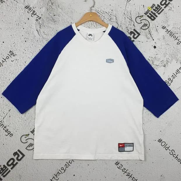 나이키 NIKE SB 레글런 티셔츠 화이트 블루 XXL 1000439