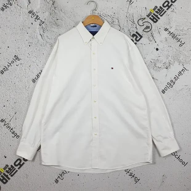 타미힐피거 슬림핏 긴팔 남방 셔츠 화이트 17(105) 1100294