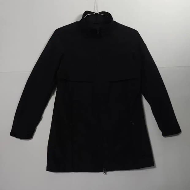 네파 블랙 기본 롱 자켓 코트