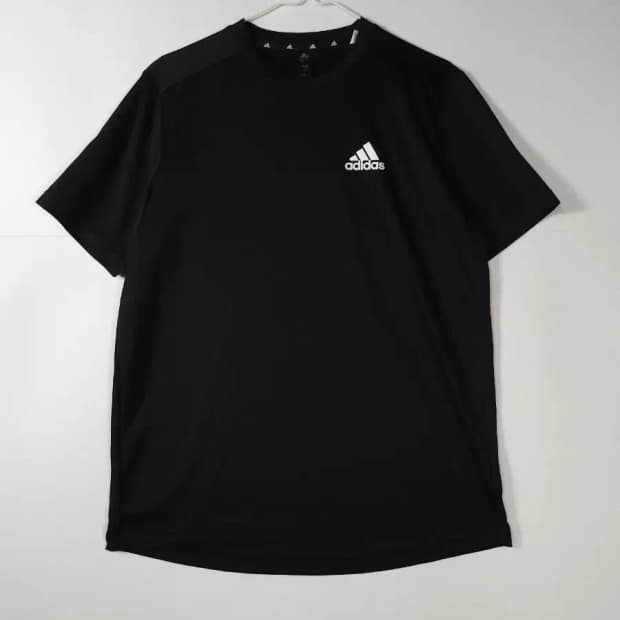 아디다스 블랙 기능성 반팔티