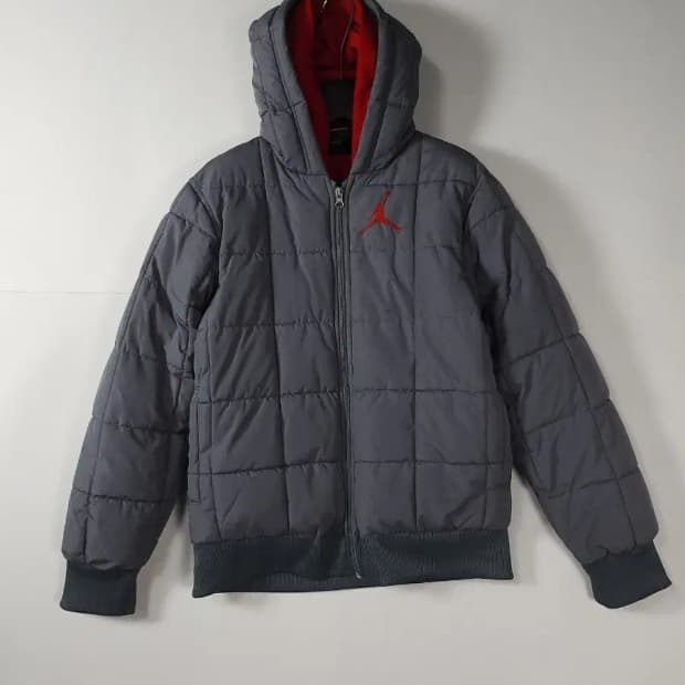 조던 후드 패딩 점퍼 그레이