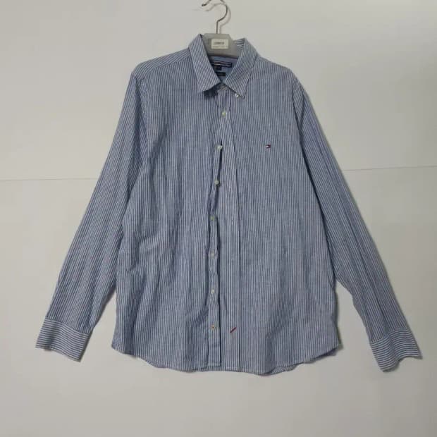 타미힐피거 스트라이프 긴팔 셔츠