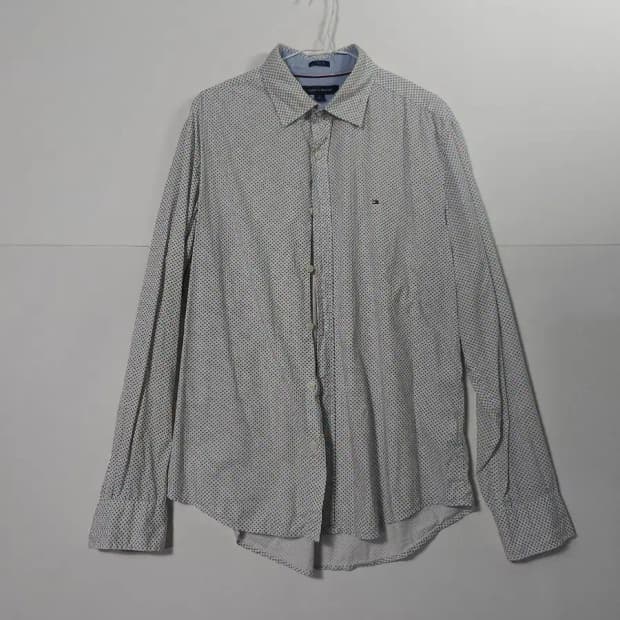 타미힐피거 프린트 긴팔 셔츠