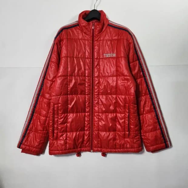 아디다스 Original 빨간색 패딩 퀄팅 점퍼