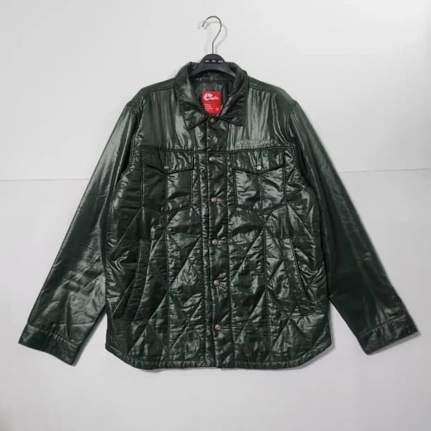 네파 다이아 퀼팅 자켓 녹색