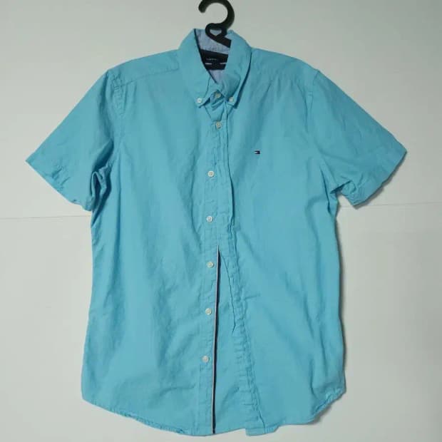 타미힐피거 반팔 셔츠 블루