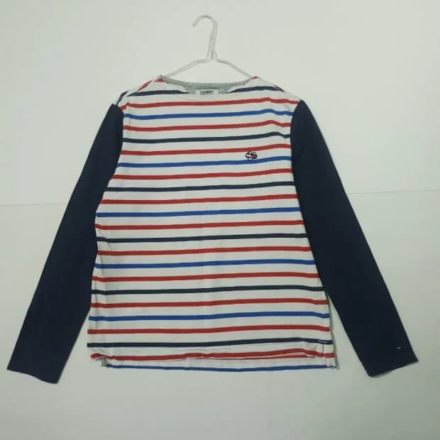 타미힐피거 스트라이프 긴팔 티셔츠