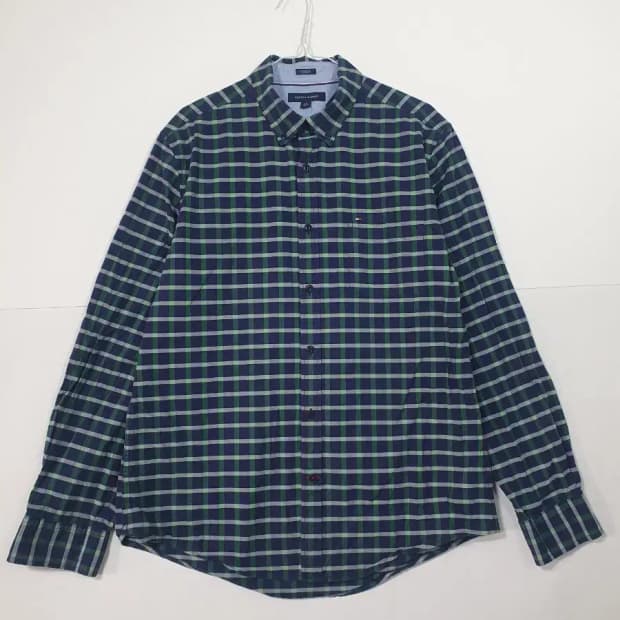타미힐피거 체크 긴팔 셔츠 남방