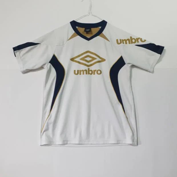 엄브로 화이트/네이비 반팔 티셔츠