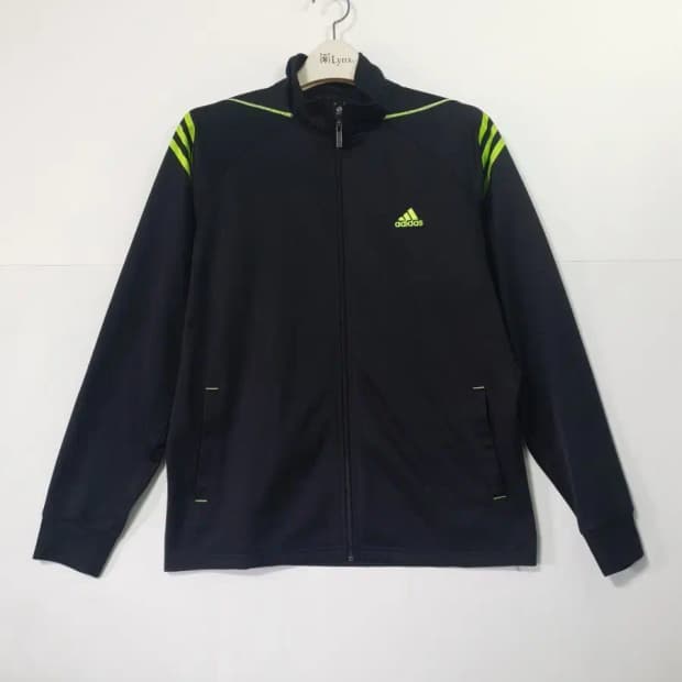 아디다스 블랙 삼선 트레이닝 집업