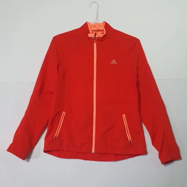 아디다스 여성용 오렌지색 바람막이