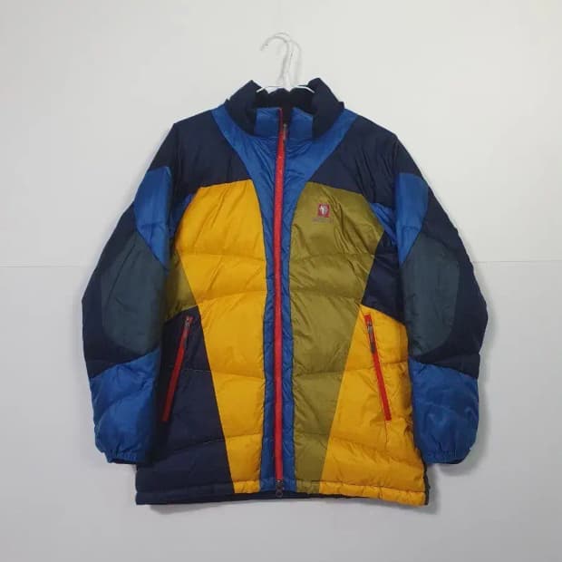 블랙야크 컬러블록 다운 패딩 점퍼