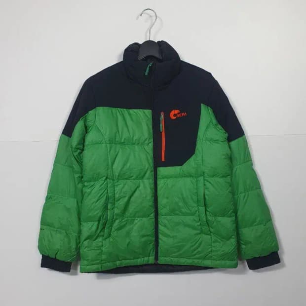 네파 리버시블 그린/블랙 패딩 자켓 양면