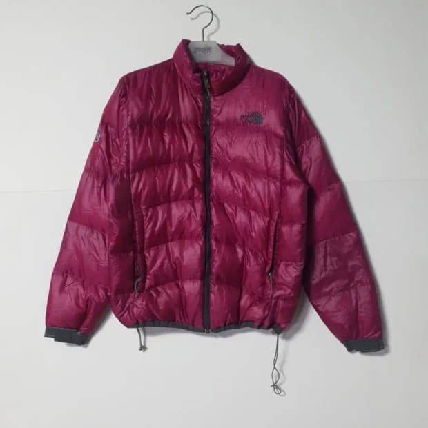 노스페이스 여성용 핑크 패딩 점퍼