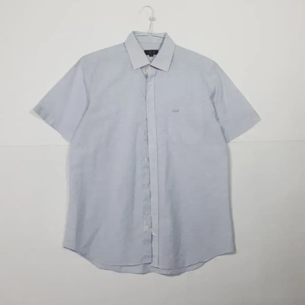 닥스 남성 반팔 스트라이프 셔츠 하늘색