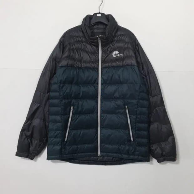 네파 패딩 점퍼 블랙/다크그린
