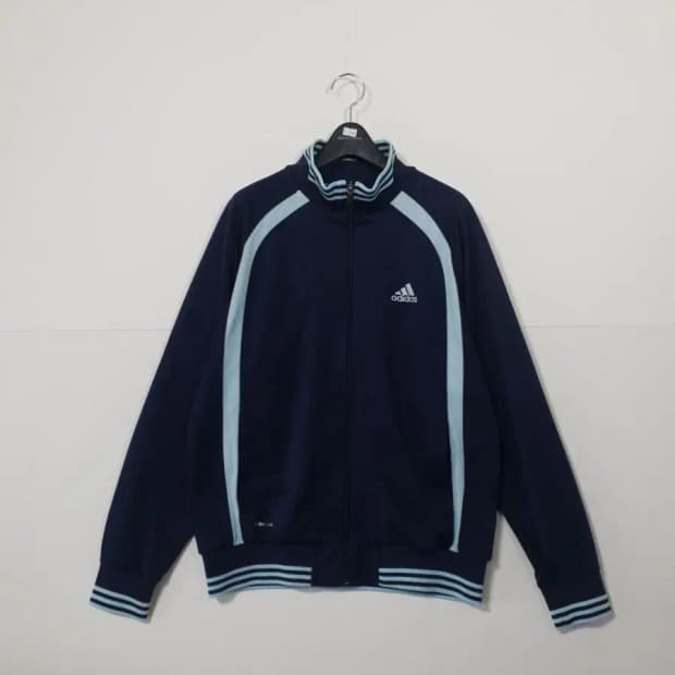 아디다스 네이비/하늘색 트랙탑