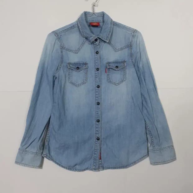 디키즈 여성 데님 셔츠 긴팔
