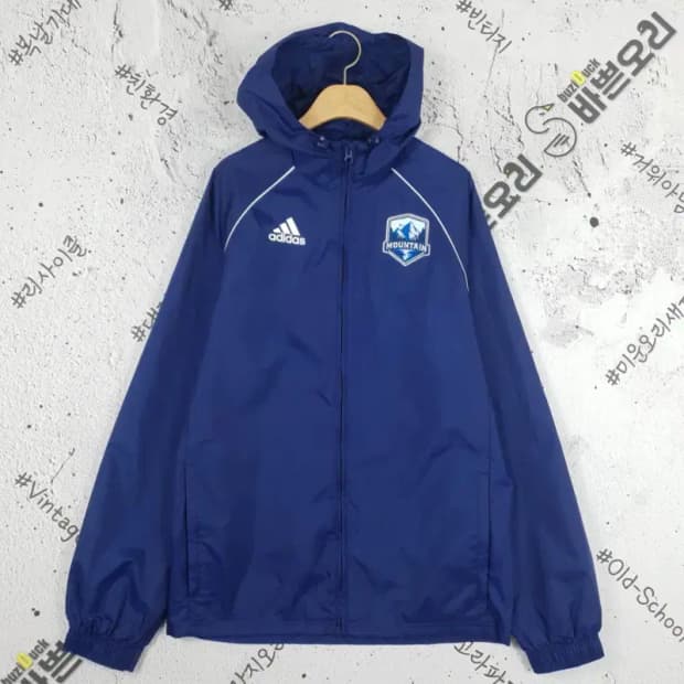 아디다스 ADIDAS 바람막이 자켓 네이비 3800002