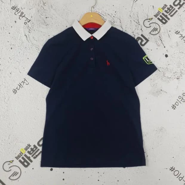 헤지스 HAZZYS 골프 여성 반팔 카라티 네이비 95 1000429