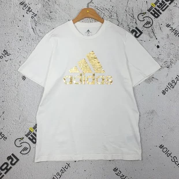 아디다스 ADIDAS 반팔 티 화이트 골드 XL(100) 1000428