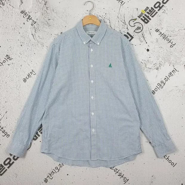 빈폴 BEANPOLE 긴팔 셔츠 그린 블루 태터솔 105 1100299