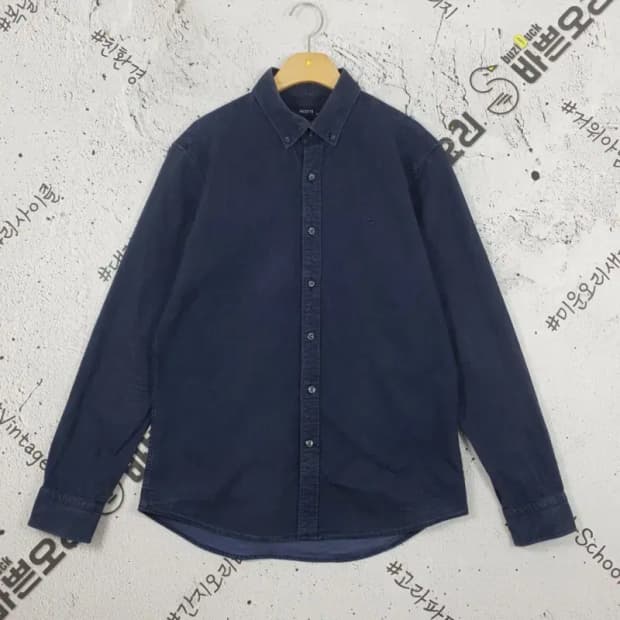 헤지스 HAZZYS 긴팔 남방 셔츠 빈티지 네이비 100 1100303
