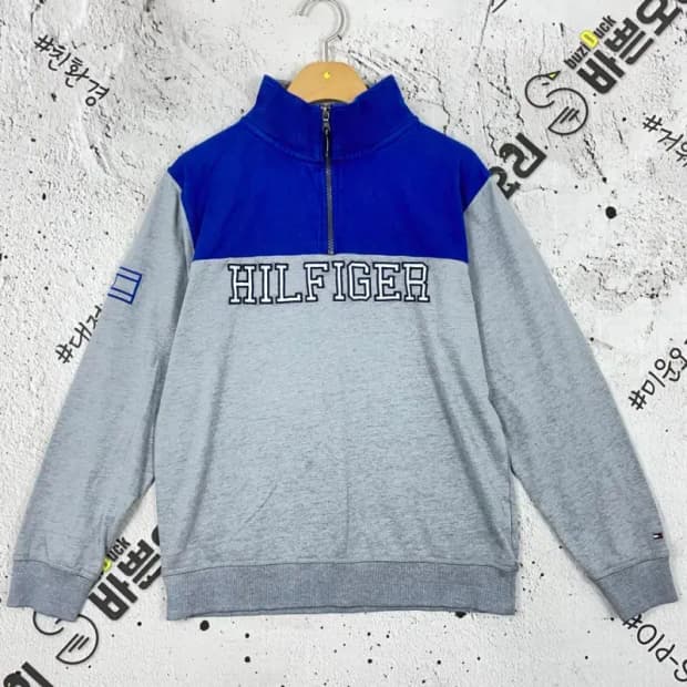 타미힐피거 TOMMY 하프집업 맨투맨 그레이 L 2100106