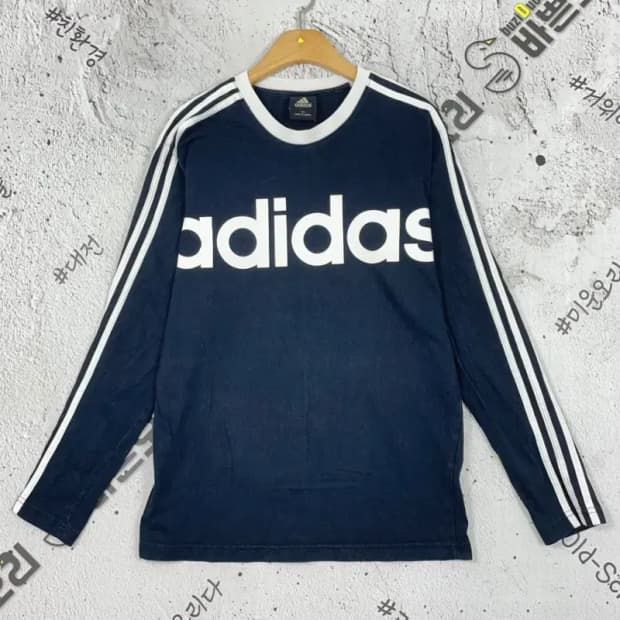 아디다스 ADIDAS 흰검 긴팔 티셔츠 네이비 95 2100107