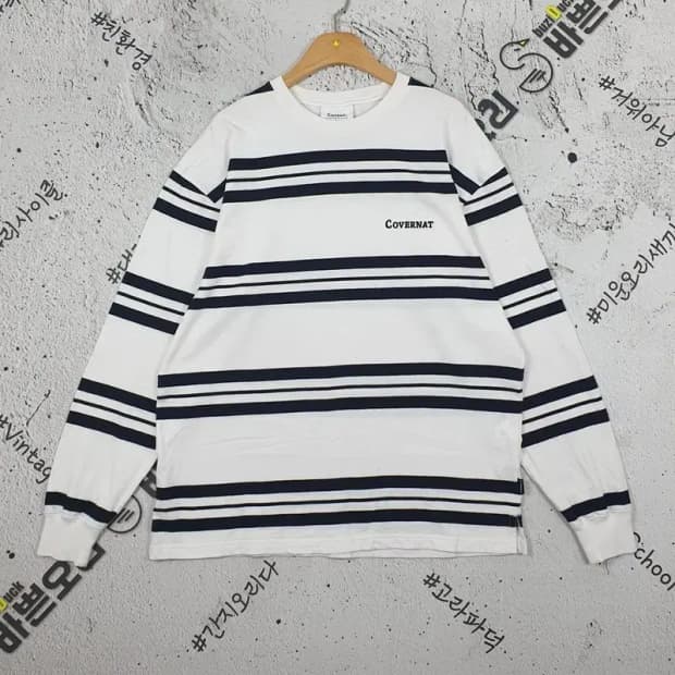 커버낫 COVERNAT 슬리브 긴팔 티 화이트 S(100) 2100114
