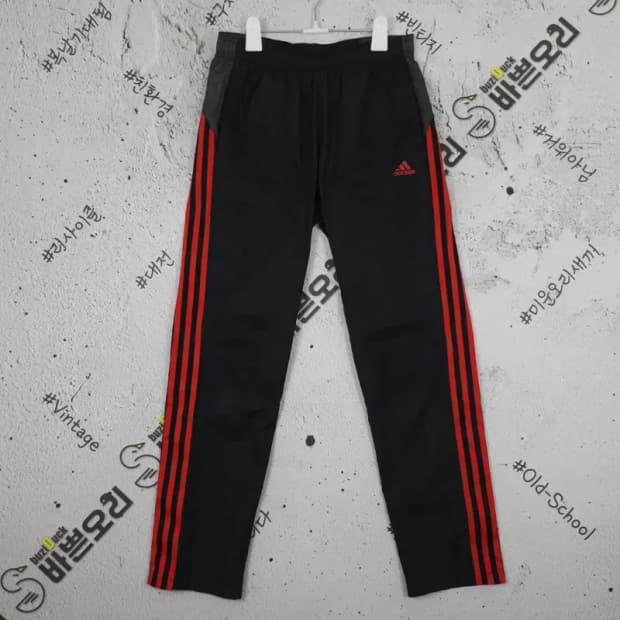 아디다스 ADIDAS 웜업 트레이닝 바지 블랙 95 4400078