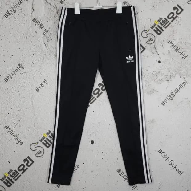아디다스 삼선 트레이닝 트랙팬츠 운동바지 블랙 100 4400082