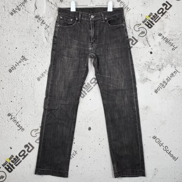 리바이스 513 블랙라벨 청바지 흑청 W30L32 4100069