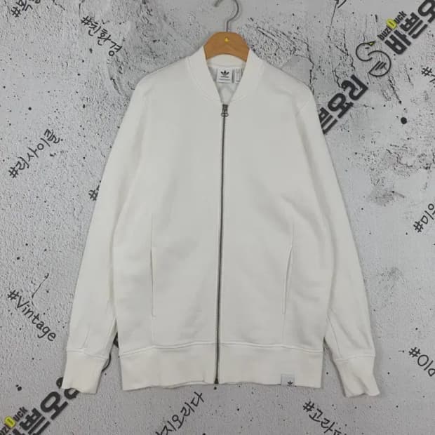 아디다스 ADIDAS 면 블루종 트랙 져지 자켓 화이트 3100159