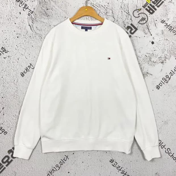 타미힐피거 TOMMY 약기모 스웻 맨투맨 화이트 M 2200213