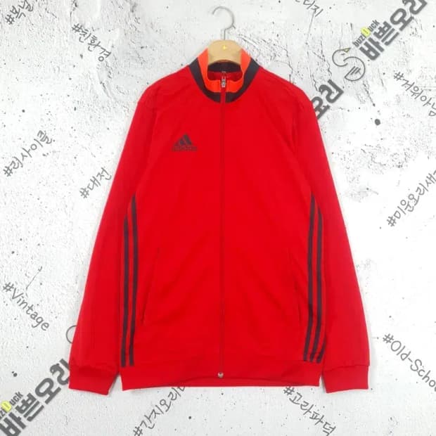 아디다스 ADIDAS 올드스쿨 트랙탑 검빨 져지 자켓 레드 3100038