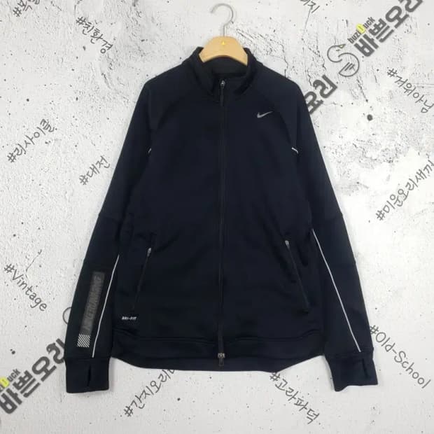 나이키 NIKE 드라이핏 약기모 집업 져지 자켓 웜업 블랙 3100049