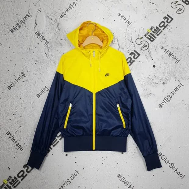 나이키 NIKE 윈드러너 바람막이 자켓 옐로우 네이비 3800150