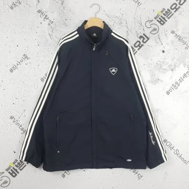 아디다스 ADIDAS 올드스쿨 바람막이 기모 자켓 블랙 3800105