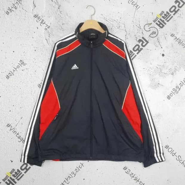 아디다스 ADIDAS 삼선 바람막이 트랙탑 우븐 자켓 블랙 3800107
