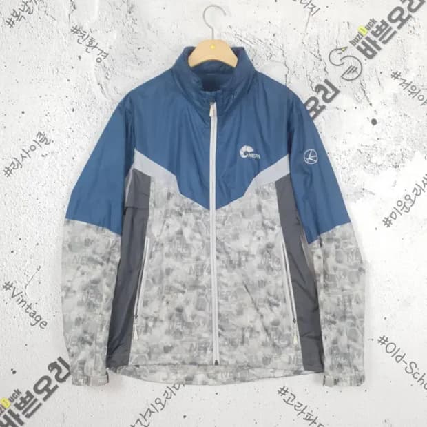 네파 NEPA 경량 바람막이 후드 자켓 그레이 네이비 3800114