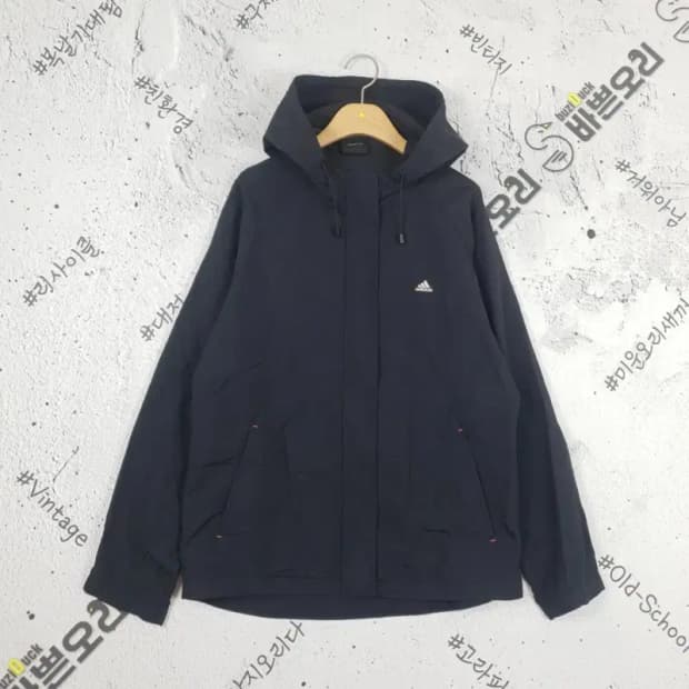 아디다스 ADIDAS 바람막이 후드 자켓 블랙 3800116
